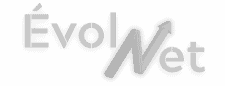 Logo of évolnet featuring stylized black text on a transparent background.