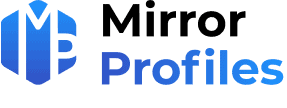 Logo featuring the letters 'MP' inside a blue hexagon, next to the word 'Profiles' in blue font.